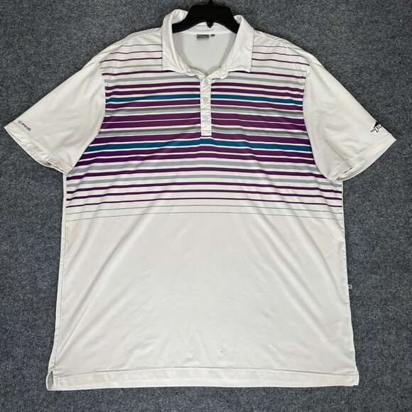 Ping Other - Ping Golf Polo Shirt Mens 2XL Purple Striped Short Sleeve Performance XXL Adult